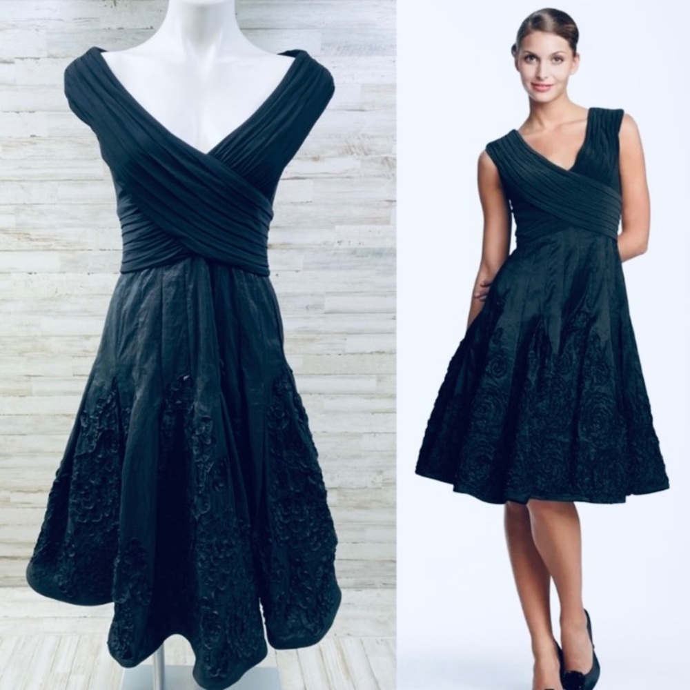 Adrianna Papell NAVY BLUE fit and flare sleeveless cocktail dress - Picture 9 of 15